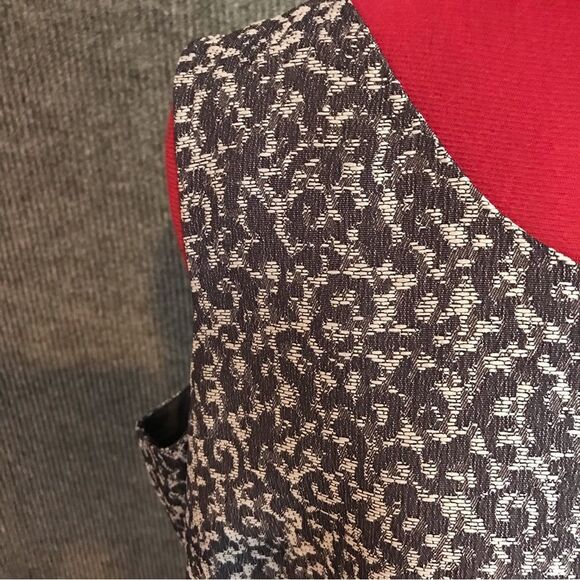 Jones Studio Separates Dress  Plus Women Size 16 Grey Scroll Pattern Sleeveless - Picture 6 of 9